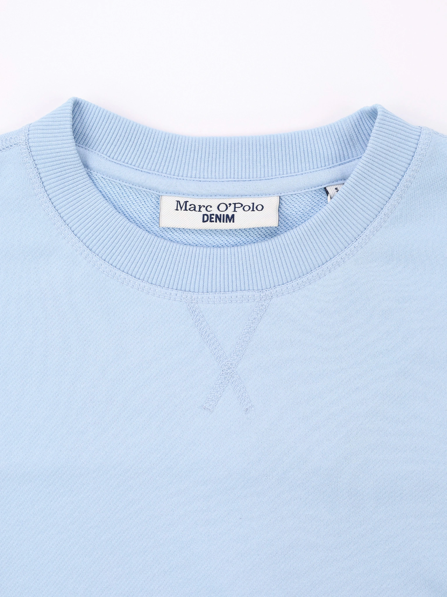 Толстовка голубого цвета из смесового хлопка